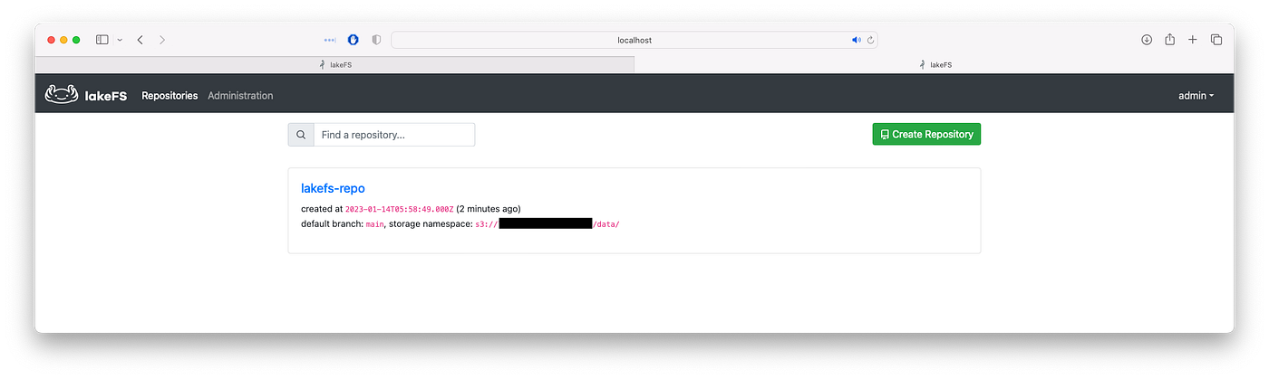 Initial Setup Screen